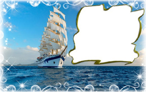 طرح لایه باز قاب عکس و فریم برای فتوشاپ با موضوع کشتی (دریا)