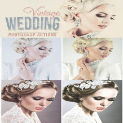 دانلود اکشن فتوشاپ عروسی Vintage Wedding Photoshop Actions