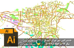 دانلود نقشه وکتور گرافیکی شهر تهران سال 97 در ابعاد 35*50 سانتیمتر