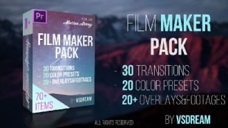 دانلود پک 70 پریست سینمایی پریمیر Film Maker Pack. 70+ Items