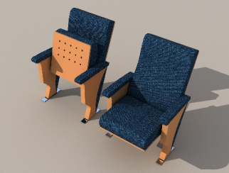 مدل سه بعدی از صندلی تاشو آمفی تاتر- فرمت 3dmax و dwg