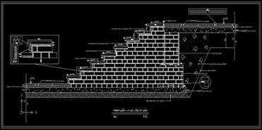 دانلود دیتیل و جزئیات پله محوطه dwg