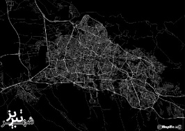فایل وکتور pdf طرح گرافیکی نقشه خیابان های شهر تبریز