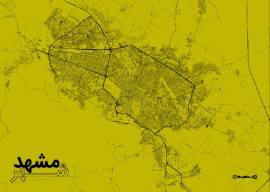 فایل وکتور pdf طرح گرافیکی نقشه خیابان های شهر مشهد(طرح1)