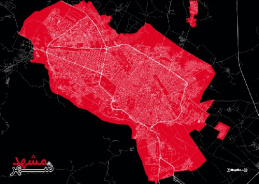 فایل وکتور pdf طرح گرافیکی نقشه خیابان های شهر مشهد(طرح2)