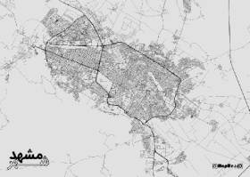 فایل وکتور pdf طرح گرافیکی نقشه خیابان های شهر مشهد(طرح4)