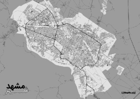 فایل وکتور pdf طرح گرافیکی نقشه خیابان های شهر مشهد(طرح5)