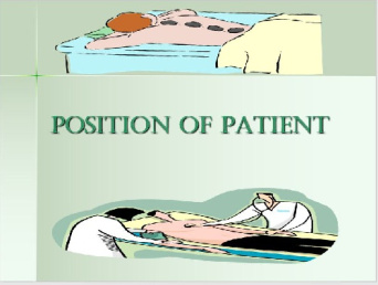 پاورپوينت با عنوان موقعیت بیمار Position of patient