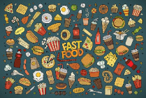 وکتور FastFood مخصوص رستوران ها و فست فود