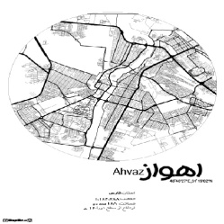 فایل وکتور pdf طرح گرافیکی نقشه خیابان های شهر اهواز2