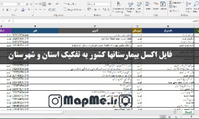 دانلود فایل اکسل لیست بیمارستانهای کشور به تفکیک استان و شهرستان به همراه نام و شماره تلفن