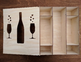 دانلود طرح جعبه کادوویی شامپاین با فرمت کورل مخصوص لیزر برش