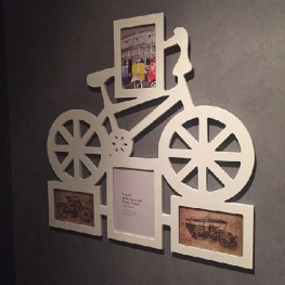 دانلود فایل برش لیزری قاب عکس دیواری با فرمت کرل به شکل دوچرخه با 5 عکس