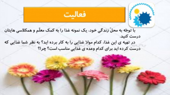 درس دوم علوم تجربی سوم ابتدایی به صورت پاورپوینت - درس خوراکی ها