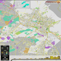 نقشه pdf شهر  کرج - فردیس و حومه با کیفیت بسیار بالا در ابعاد بزرگ