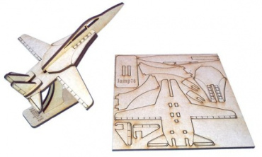 دانلود فایل لیزر برش چوب 3 میلیمتری برای طرح هواپیمای جنگی F-14 با فرمت dxf به صورت پازل 3 بعدی