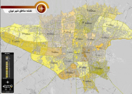 دانلود جدیدترین نقشه pdf مناطق شهر تهران با کیفیت بسیار بالا و در ابعاد بزرگ
