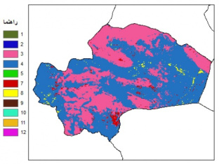 نقشه بافت خاک سطحی استان قم