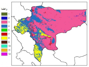 نقشه بافت خاک سطحی استان اصفهان