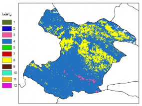 نقشه بافت خاک سطحی استان قزوين