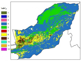 نقشه بافت خاک در عمق 5 سانتیمتری استان گلستان
