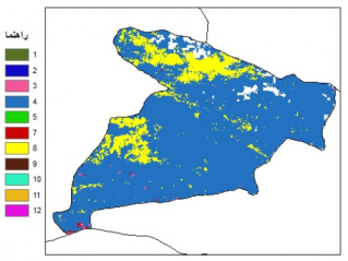 نقشه بافت خاک در عمق 5 سانتیمتری استان البرز