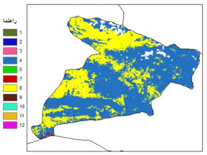 نقشه بافت خاک در عمق 15 سانتیمتری استان البرز