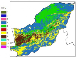 نقشه بافت خاک در عمق 15 سانتیمتری استان گلستان