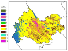 نقشه بافت خاک در عمق 15 سانتیمتری استان كرمانشاه