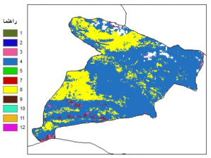 نقشه بافت خاک در عمق 100 سانتیمتری استان البرز