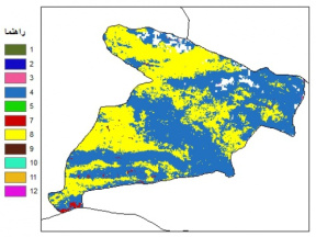 نقشه بافت خاک در عمق 60 سانتیمتری استان البرز