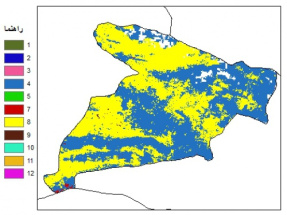 نقشه بافت خاک در عمق 30 سانتیمتری استان البرز