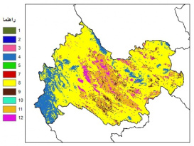 نقشه بافت خاک در عمق 200 سانتیمتری استان كرمانشاه