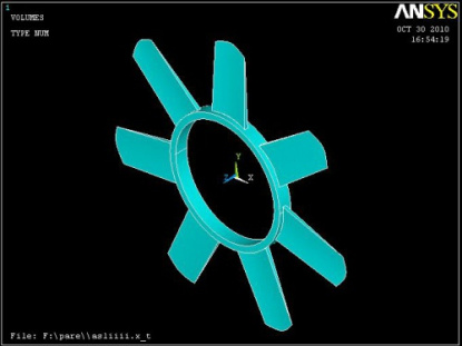 پکیج مدلسازی و تحلیل پره توربین در نرم افزار انسیس در قالب برنامه Ansys و شامل 35 فایل