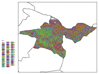 نقشه ظرفیت تبادلی کاتیون خاک در عمق صفر سانتیمتری استان تهران