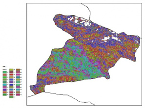 نقشه ظرفیت تبادلی کاتیون خاک در عمق 15 سانتیمتری استان البرز