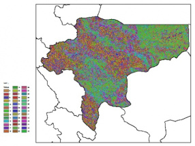 نقشه ظرفیت تبادلی کاتیون خاک در عمق 15 سانتیمتری استان اصفهان