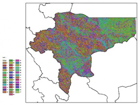 نقشه ظرفیت تبادلی کاتیون خاک در عمق 30 سانتیمتری استان اصفهان