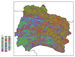 نقشه ظرفیت تبادلی کاتیون خاک در عمق 60 سانتیمتری استان خراسان شمالي