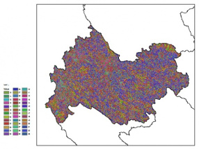 نقشه ظرفیت تبادلی کاتیون خاک در عمق 60 سانتیمتری استان كرمانشاه