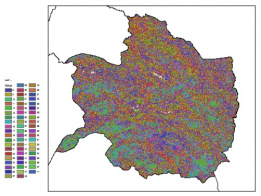 نقشه ظرفیت تبادلی کاتیون خاک در عمق 60 سانتیمتری استان خراسان رضوي