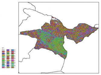 نقشه ظرفیت تبادلی کاتیون خاک در عمق 100 سانتیمتری استان تهران