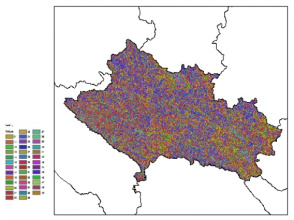 نقشه ظرفیت تبادلی کاتیون خاک در عمق 100 سانتیمتری استان لرستان