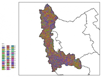 نقشه ظرفیت تبادلی کاتیون خاک در عمق 100 سانتیمتری استان آذربايجان غربي