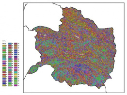 نقشه ظرفیت تبادلی کاتیون خاک در عمق 100 سانتیمتری استان خراسان رضوي