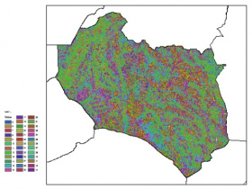 نقشه ظرفیت تبادلی کاتیون خاک در عمق 200 سانتیمتری استان خراسان جنوبي