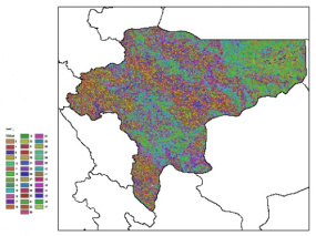 نقشه ظرفیت تبادلی کاتیون خاک در عمق 200 سانتیمتری استان اصفهان