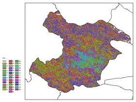 نقشه ظرفیت تبادلی کاتیون خاک در عمق 200 سانتیمتری استان قزوين