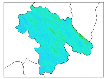 نقشه وزن مخصوص ظاهری خاک در عمق 5 سانتیمتری استان كهكيلويه و بويراحمد