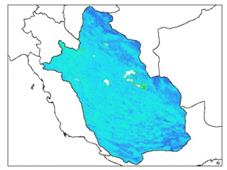 نقشه وزن مخصوص ظاهری خاک در عمق 15 سانتیمتری استان فارس